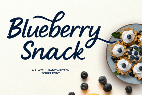 Blueberry Snack: A Handwritten Font for Modern Designers
