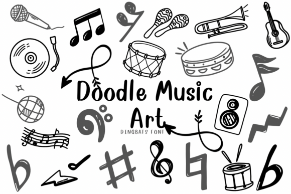 Doodle Music Art: A Creative Font for Modern Projects