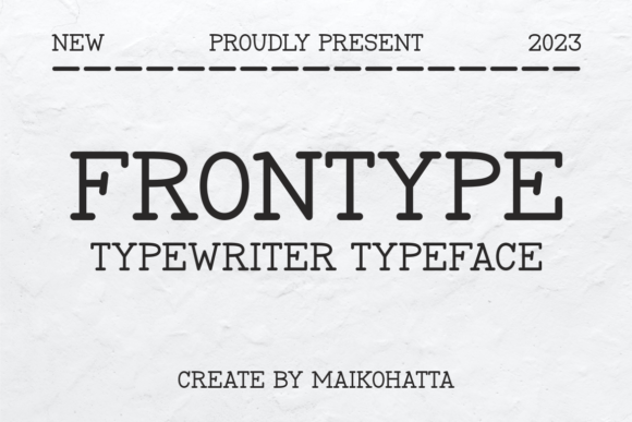 Frontype: Blending Typewriter Charm with Serif Sophistication
