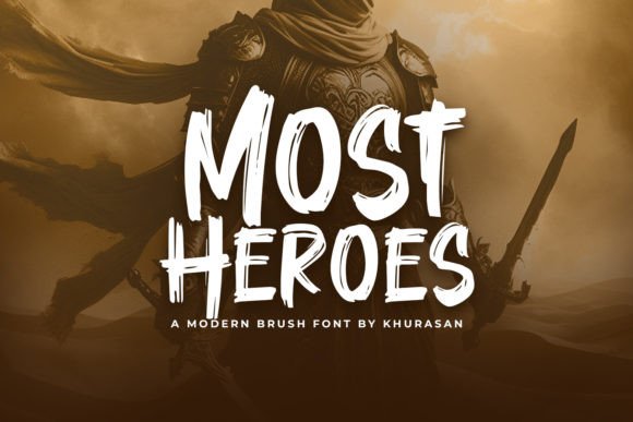 Most Heroes: A Modern Brush Font for Bold Projects