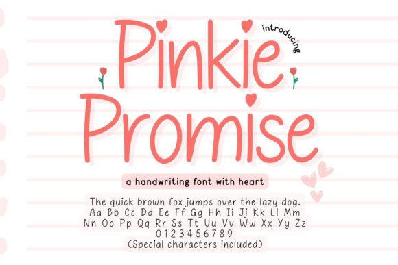Pinkie Promise: A Handwritten Font with a Heartfelt Twist