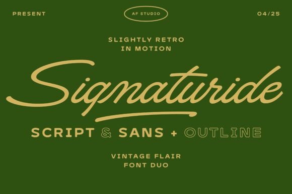 Signaturide: A Font Duo Blending Vintage Charm with Modern Design