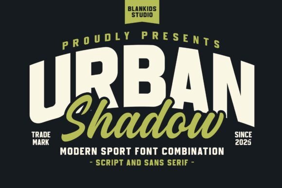 Urban Shadow: A Modern Sports Font for Bold Branding