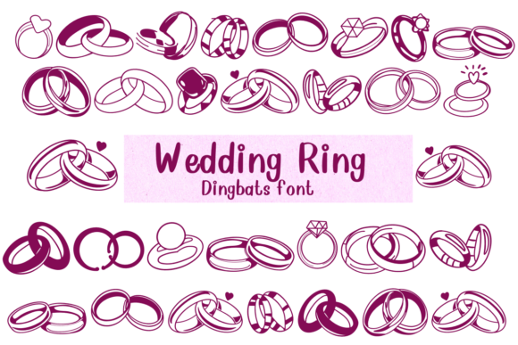 Wedding Ring: A Dingbats Font for Romantic, Handcrafted Design
