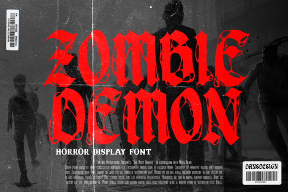 Zombie Demon: Capturing Gritty Horror in Modern Typography